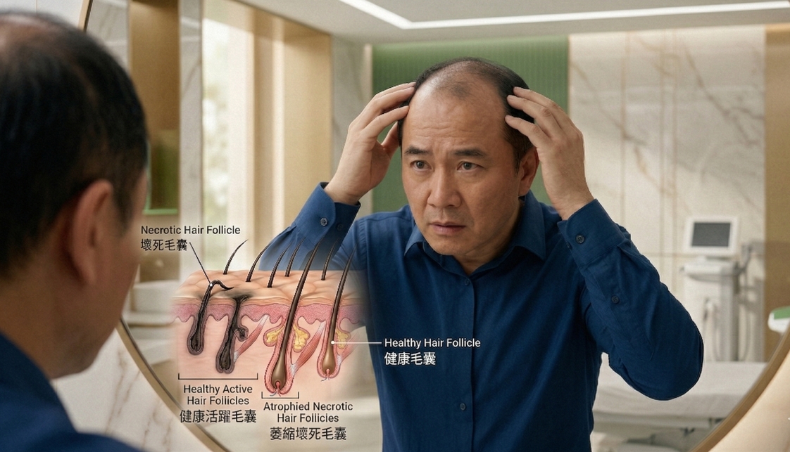 毛囊壞死怎麼判斷？鄧翔駿醫師解析落髮成因與免動刀生髮對策