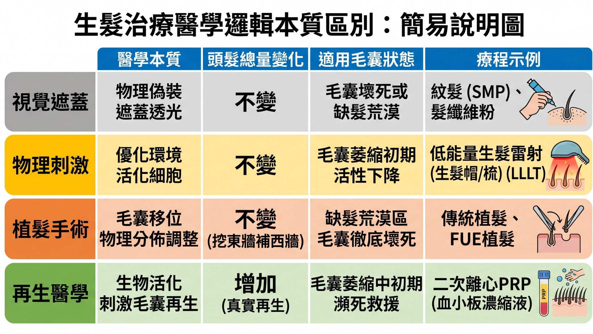 5大育髮與遮蓋療程深度解析