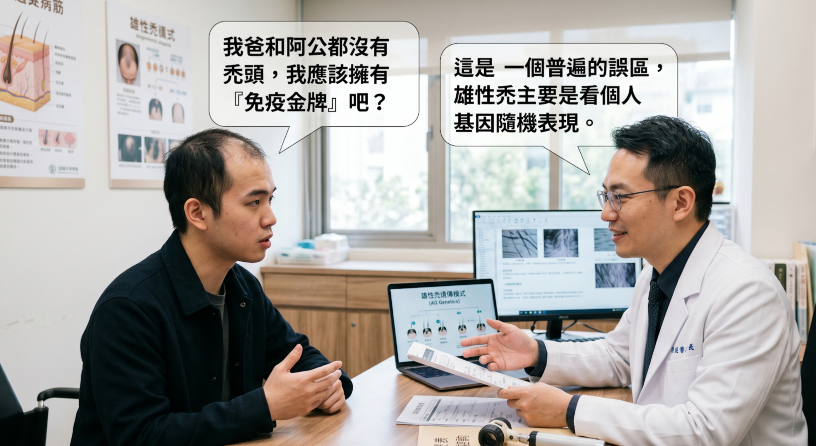 隱性雄性禿與男性雄禿自我檢測