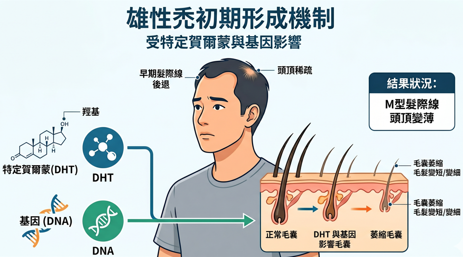 禿頭年輕化，20歲少年禿「靠這招」挽救還來得及！