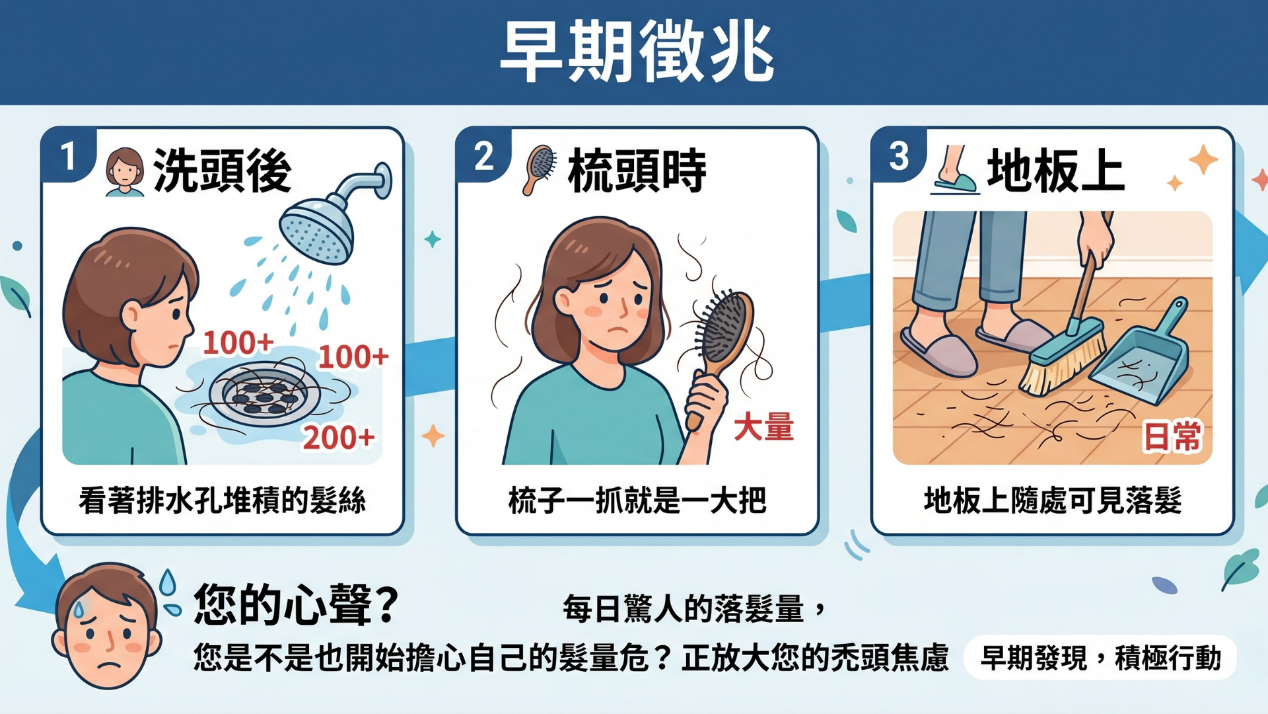 掉髮一直停不下來？了解這些關鍵原因，溫柔解法找回健康髮根