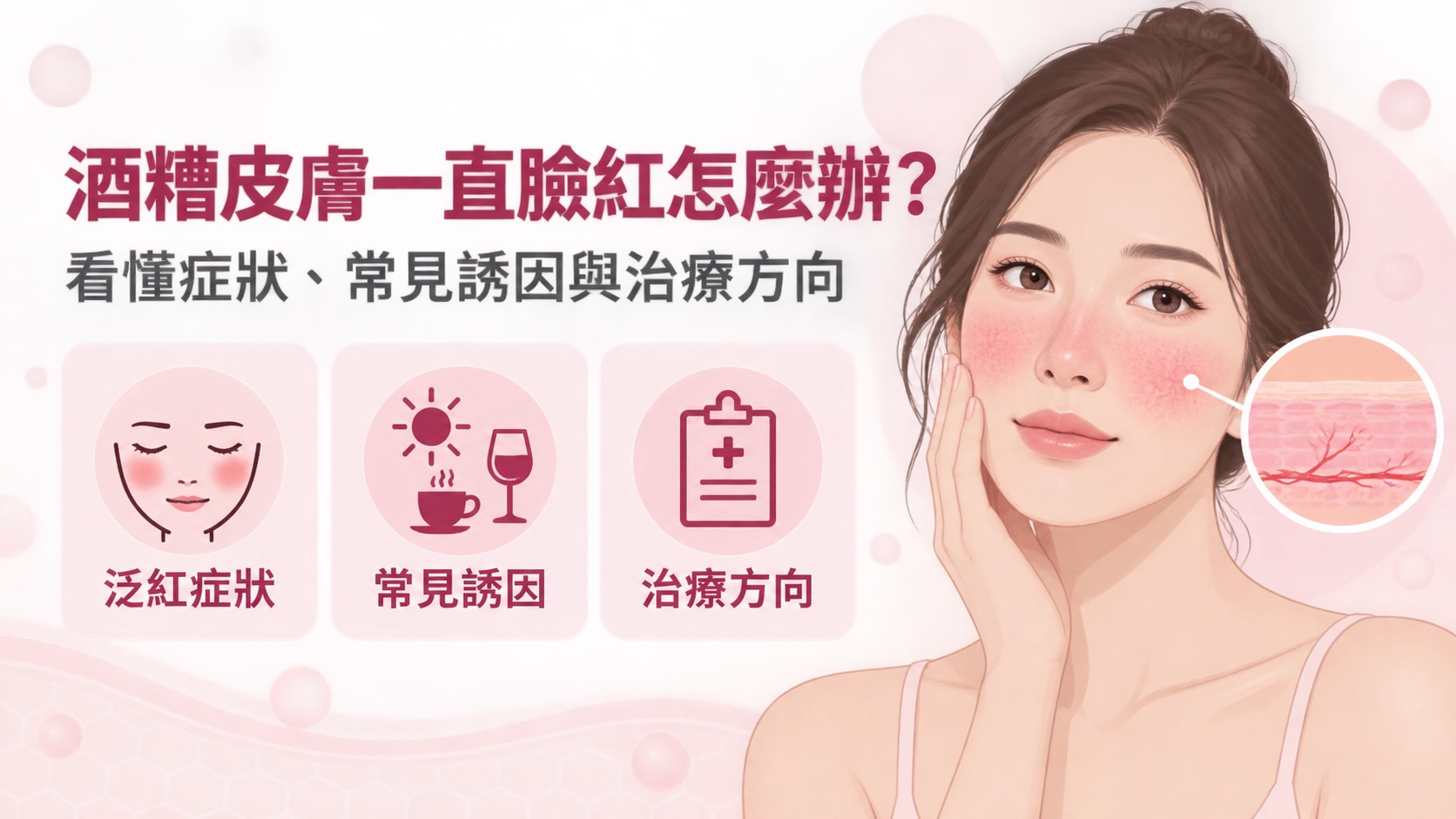 酒糟皮膚一直臉紅怎麼辦？桃園醫美診所整理症狀、誘因與治療方向