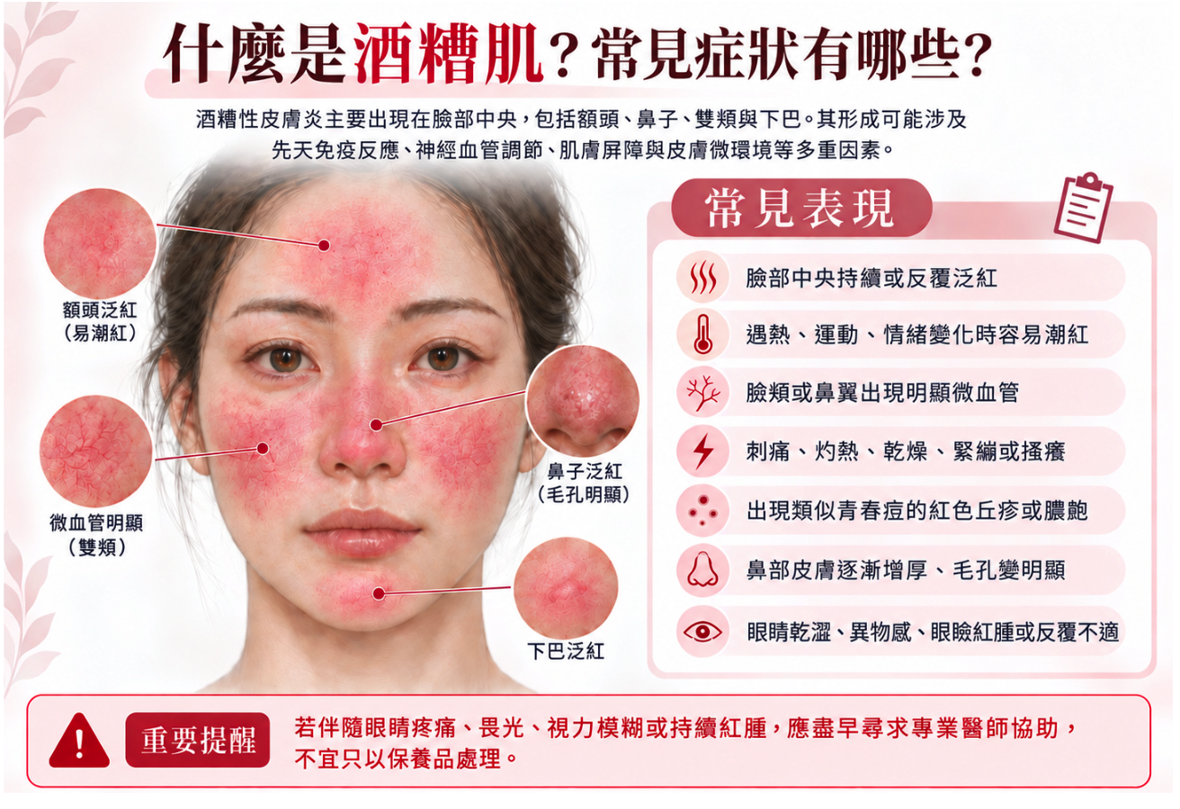 【2026 酒糟肌指南】酒糟性皮膚炎如何判斷？保養原則、醫療評估與二次離心 PRP 新治療思維｜巴黎國際長春診所